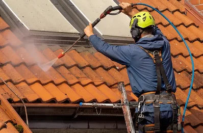Démoussage et hydrofuge de toiture à Escaro